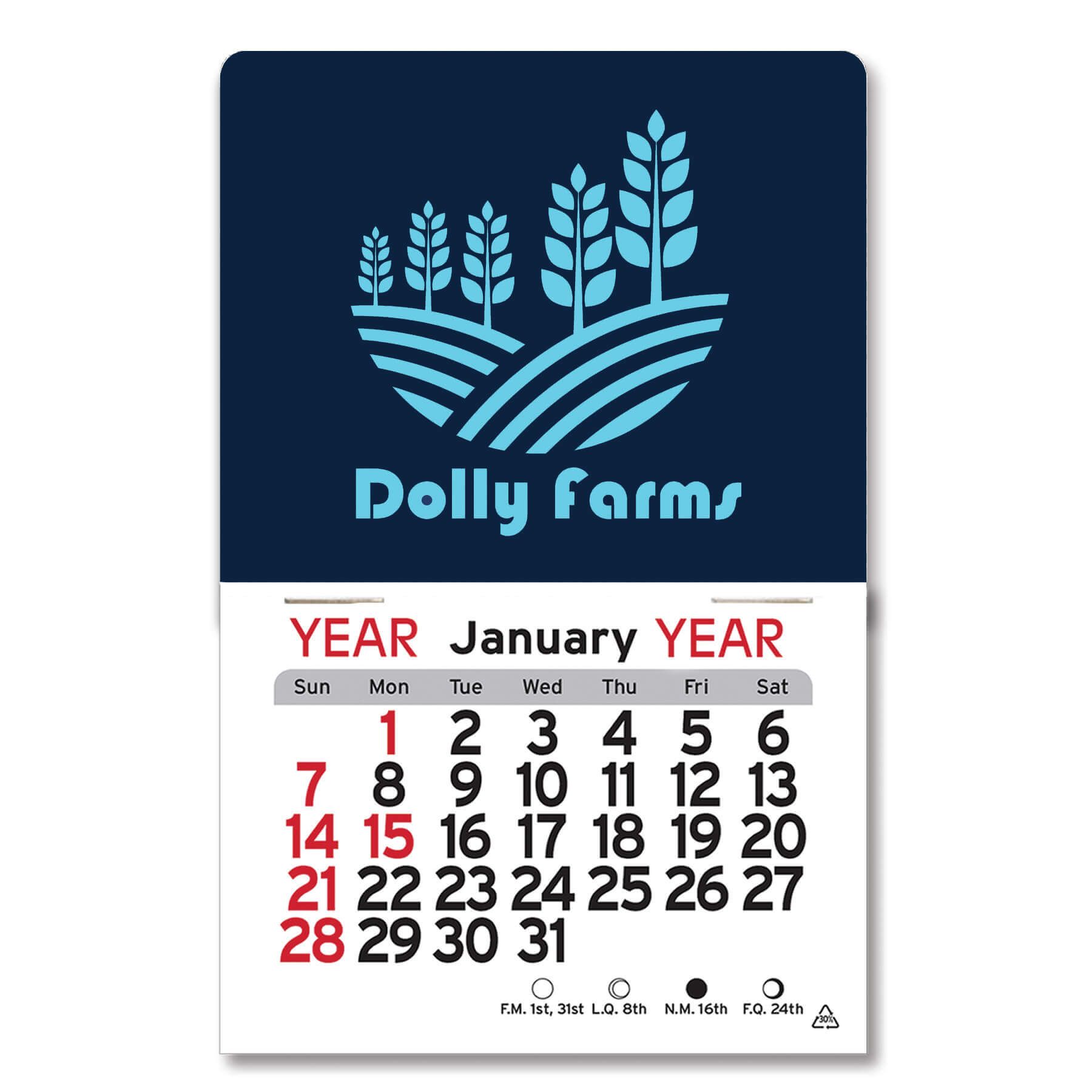 Adhesive Peel-N-Stick® Calendar - Billboard - Fey Promo