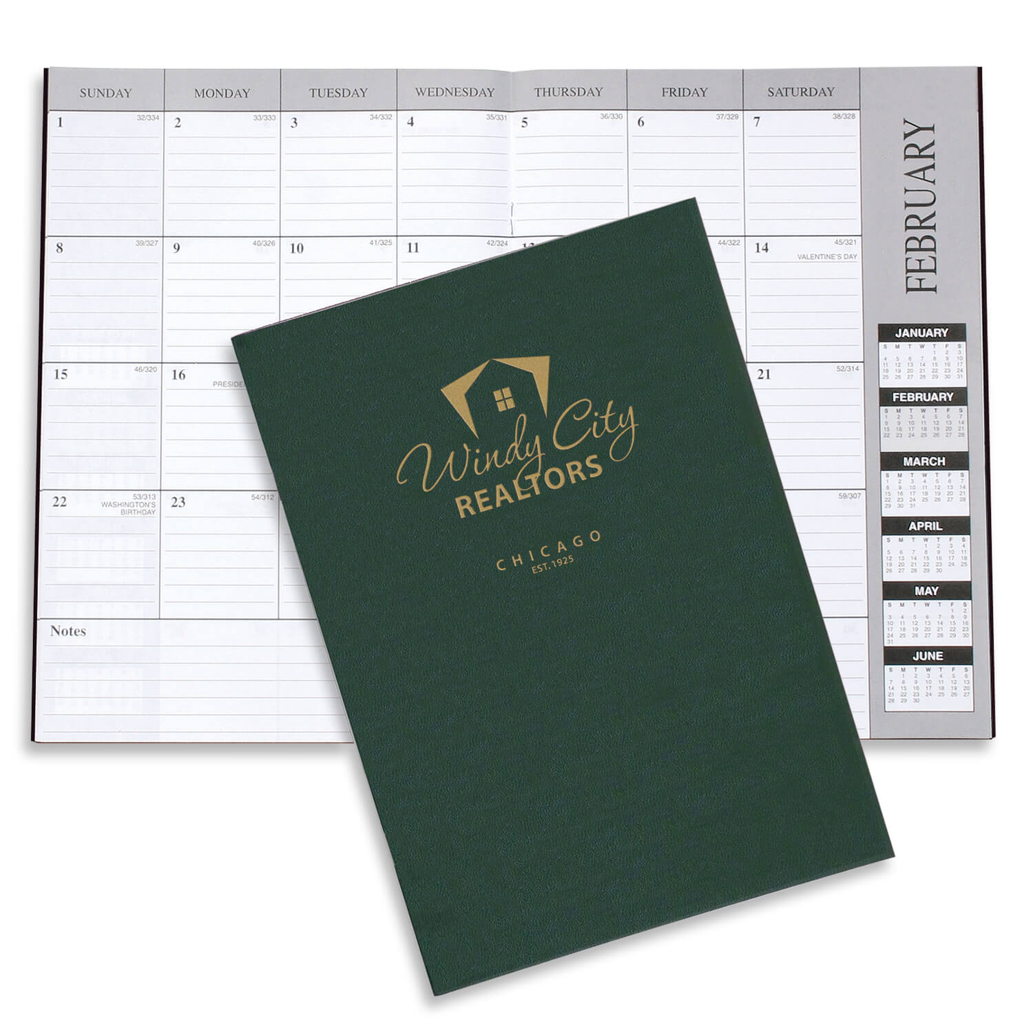 1605            - Monthly Desk Planner - Leatherette                                    