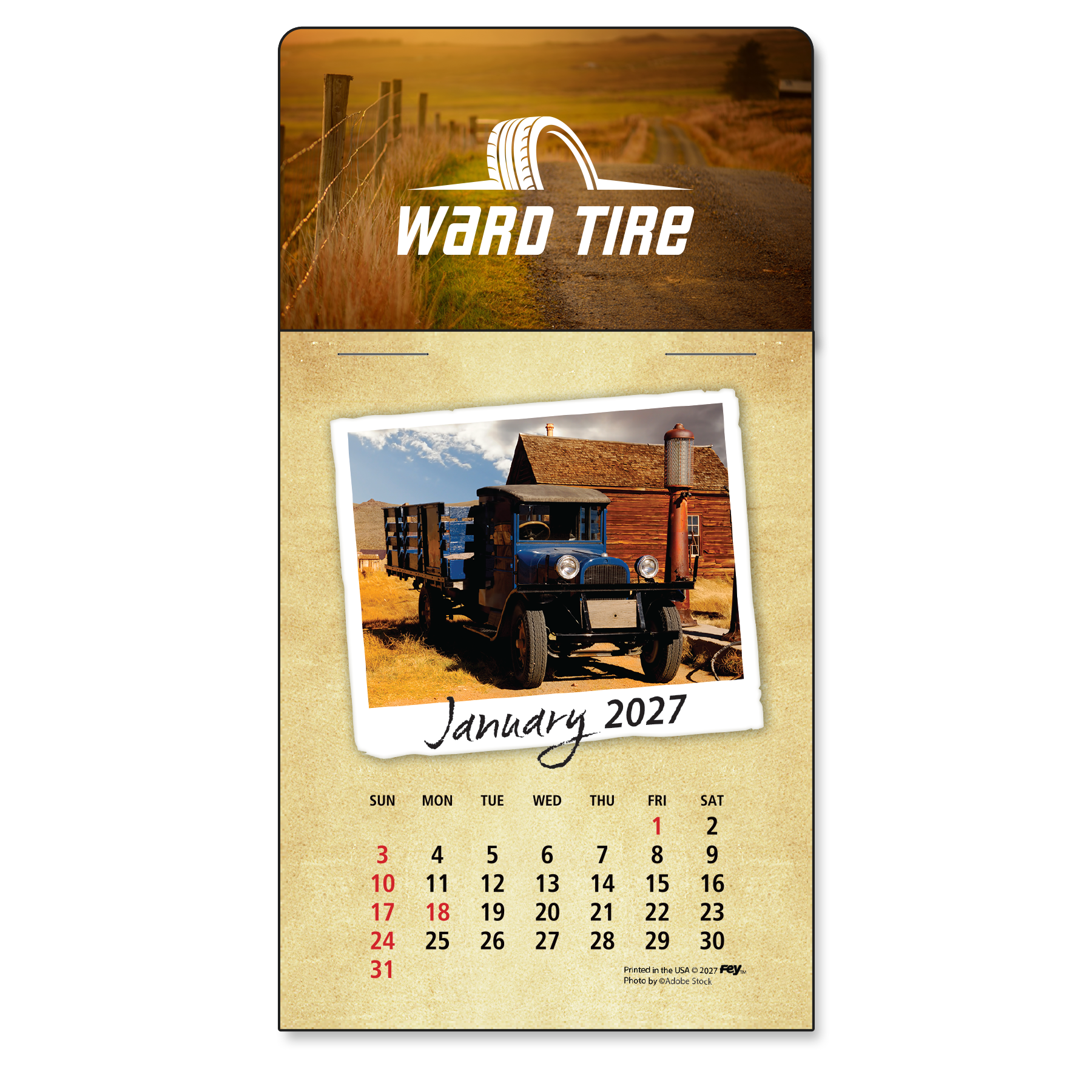 Adhesive Peel-N-Stick® Calendar - Classic Cars Pad
