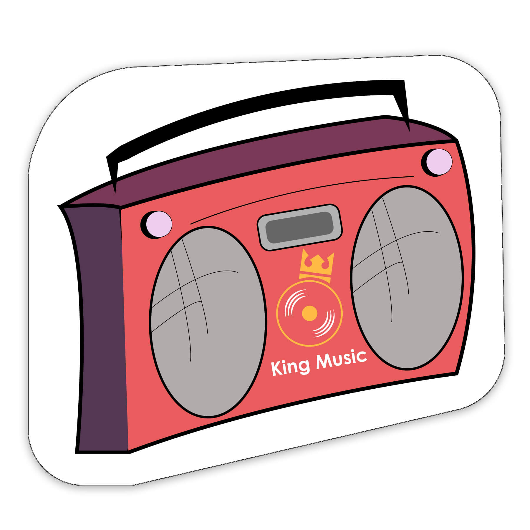 BOOMBOX1-20 - Boombox Shaped NoteKeeper&#0153 Magnet 20 Mil