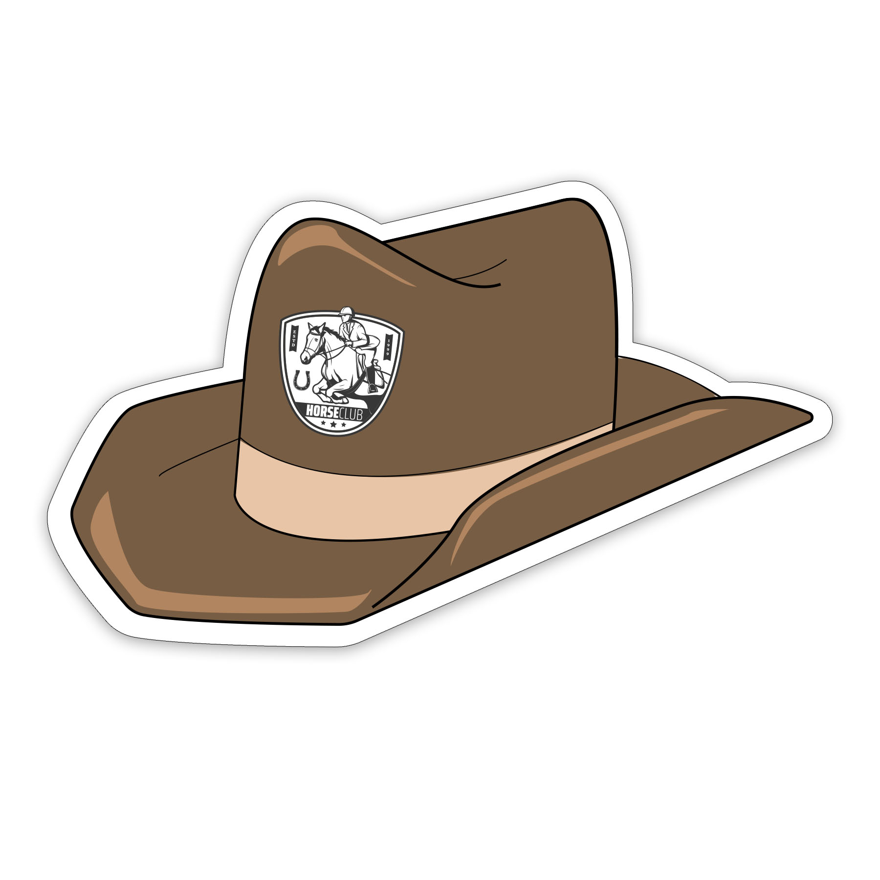 COWBOYHAT1-35 - Cowboy Hat Shaped NoteKeeper&#0153 Magnet 35 Mil