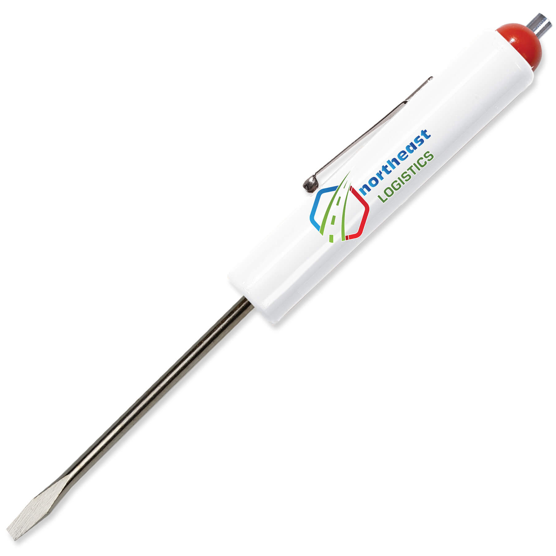 Jumbo Pocket Screwdriver 1/8" Flat Tip Blade + Magnet Top FC