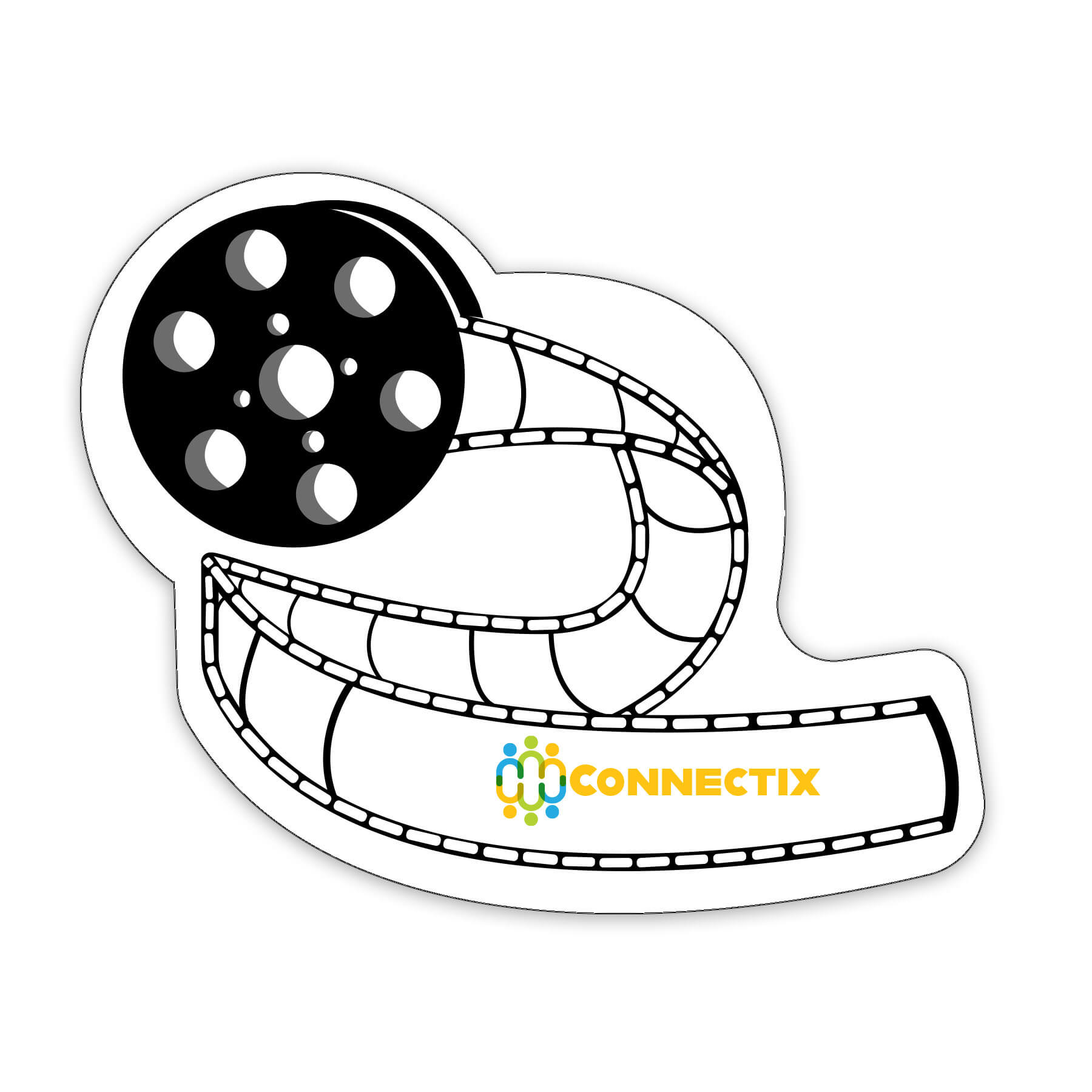 FILM1-35 - Film Reel Shaped NoteKeeper&#0153 Magnet 35 Mil