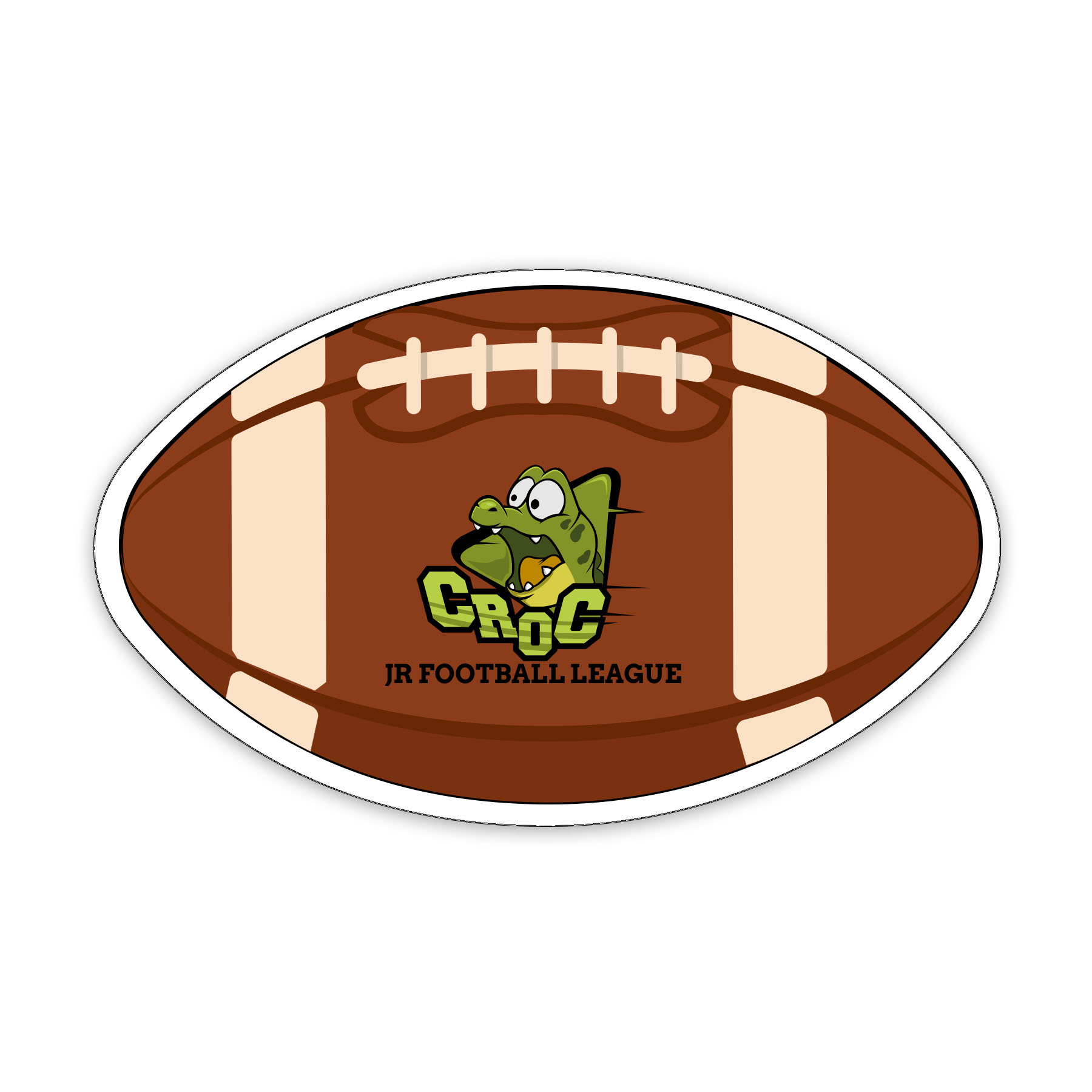 FOOTBALL1-35 - Football Shaped NoteKeeper&#0153 Magnet 35 Mil
