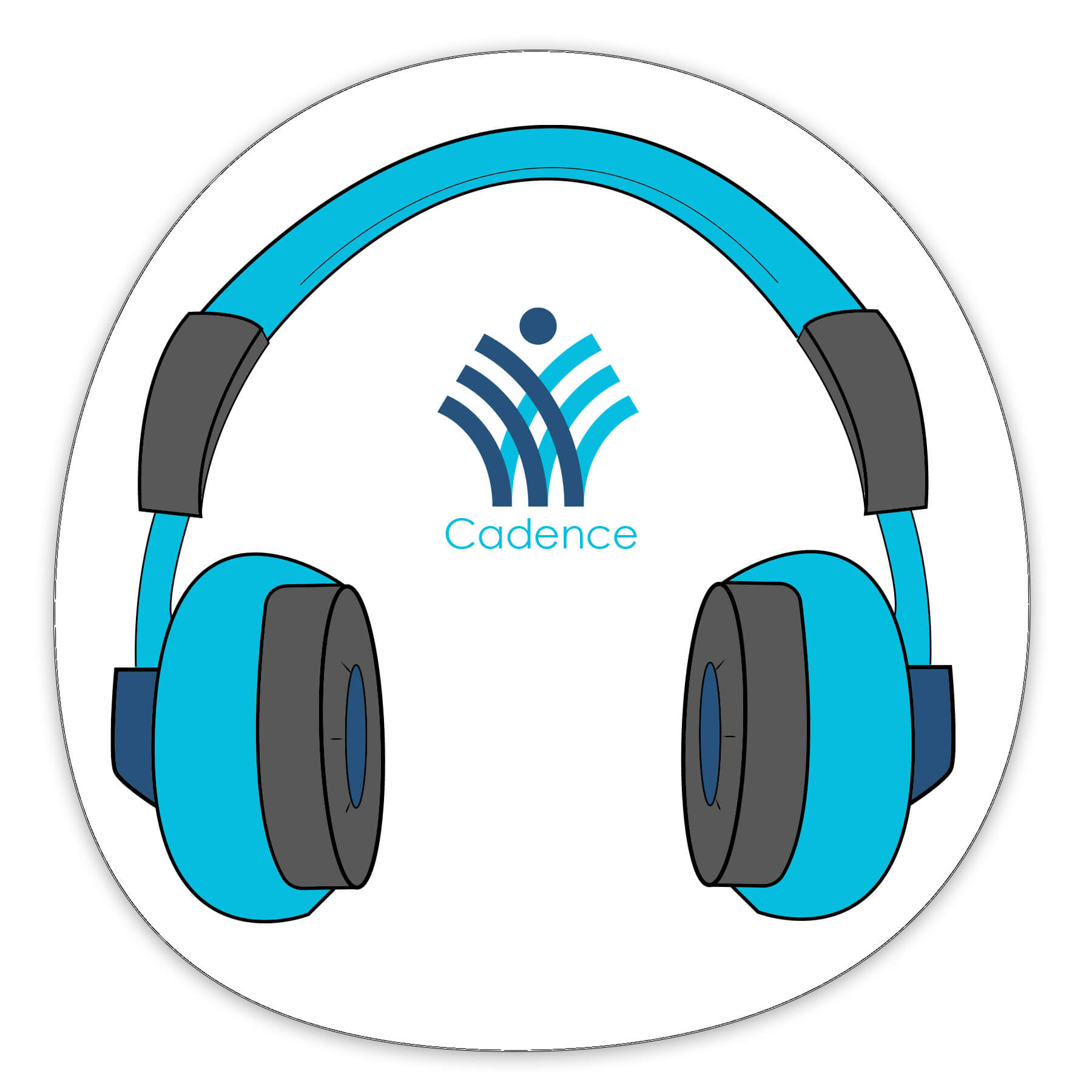 HEADPHONES1-20 - Head Phones Shaped NoteKeeper&#0153 Magnet 20 Mil