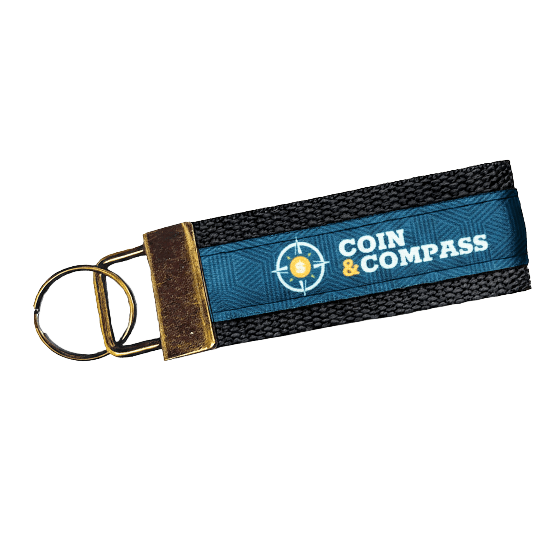 1.25" x 3" Sublimated Key Strap with Antique Bronze-Colored Hardware