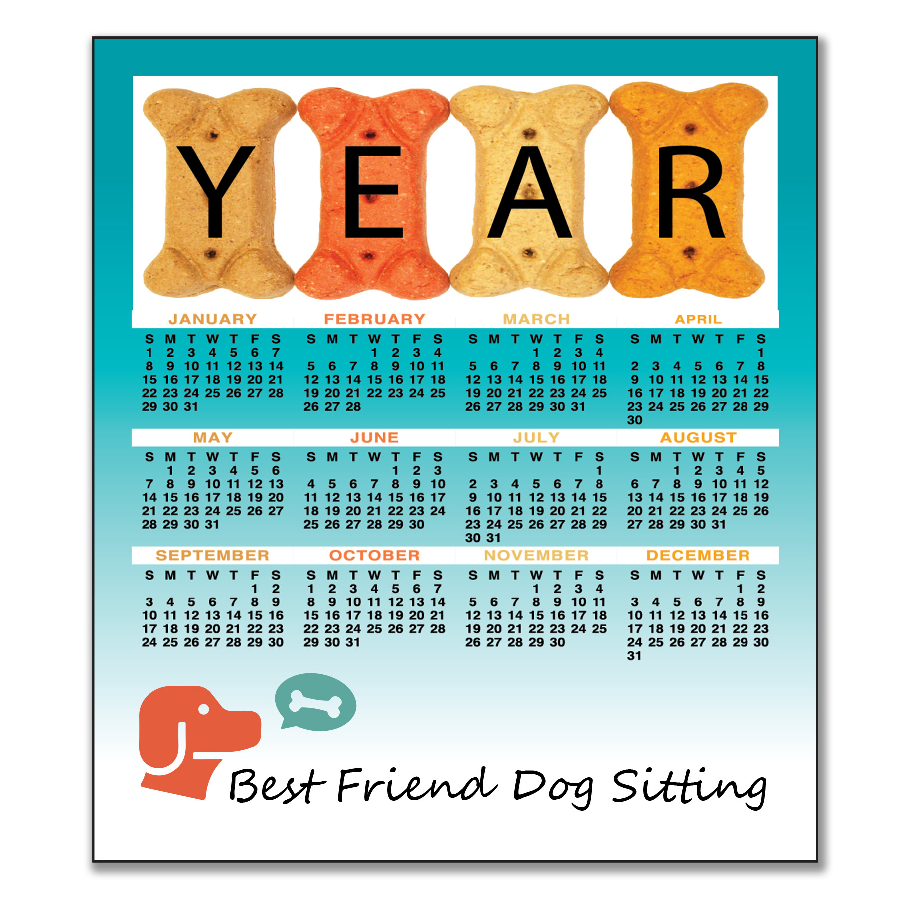 MG19148-30 - 3.5" x 4" Small Magnetic Calendar 30 Mil