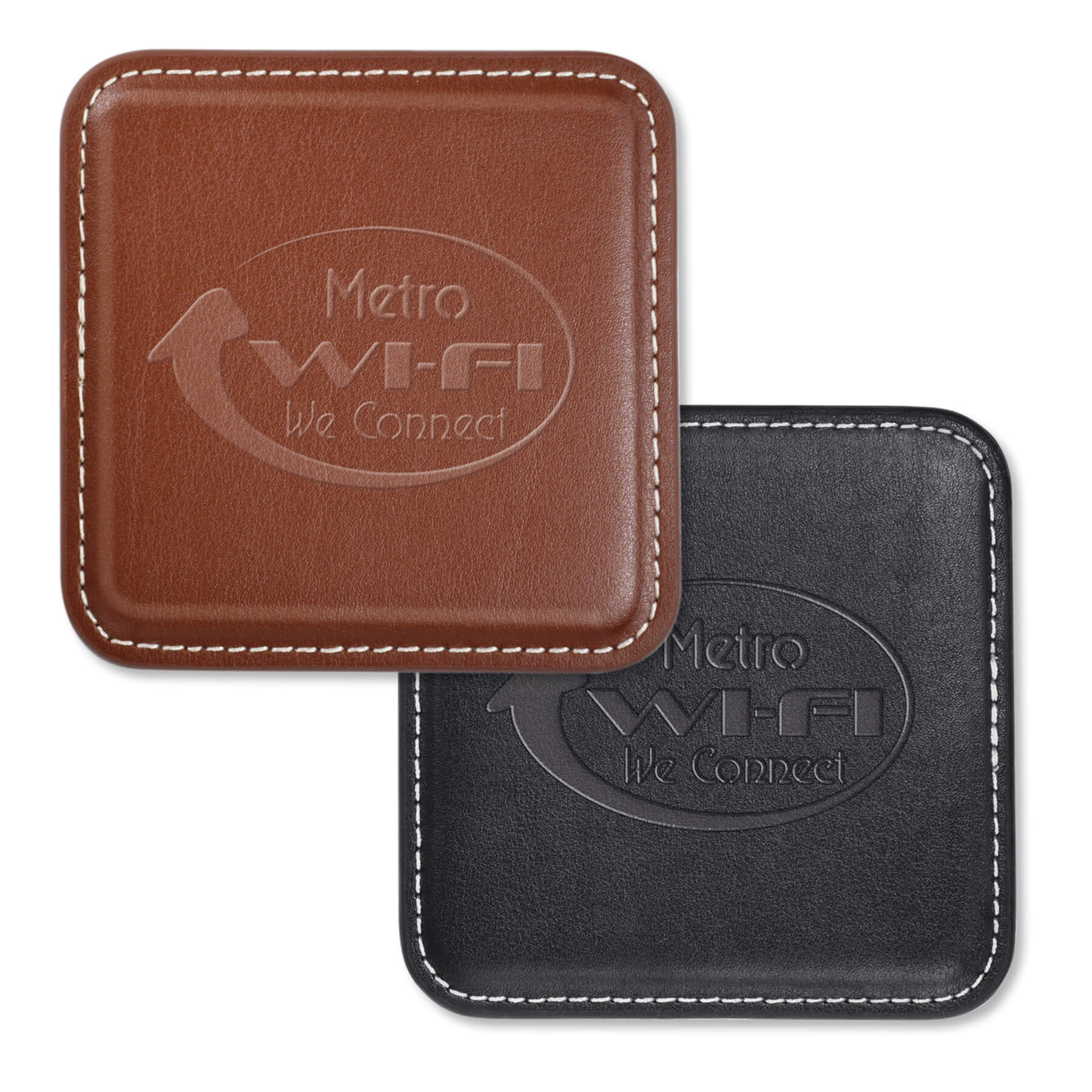 MI8053 - Vintage Leather Square Coaster