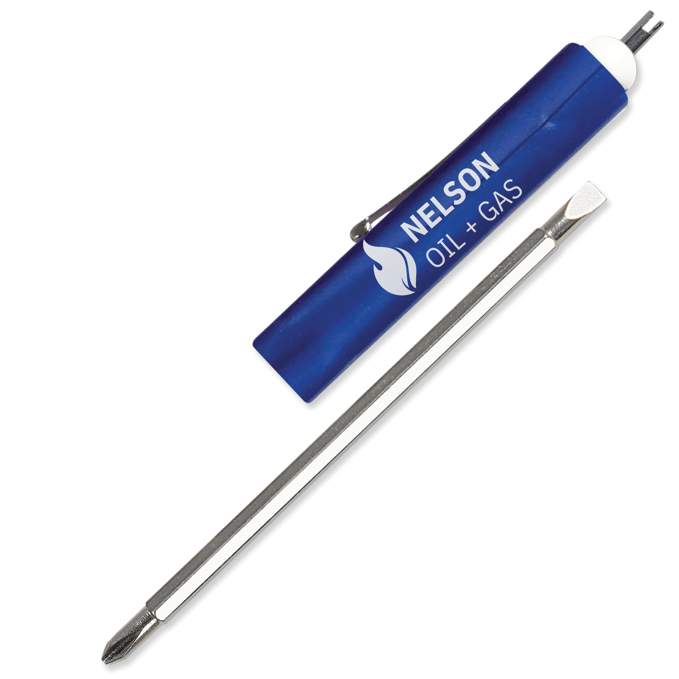 Jumbo Pocket Screwdriver Reversible Flat Blade + Valve Stem