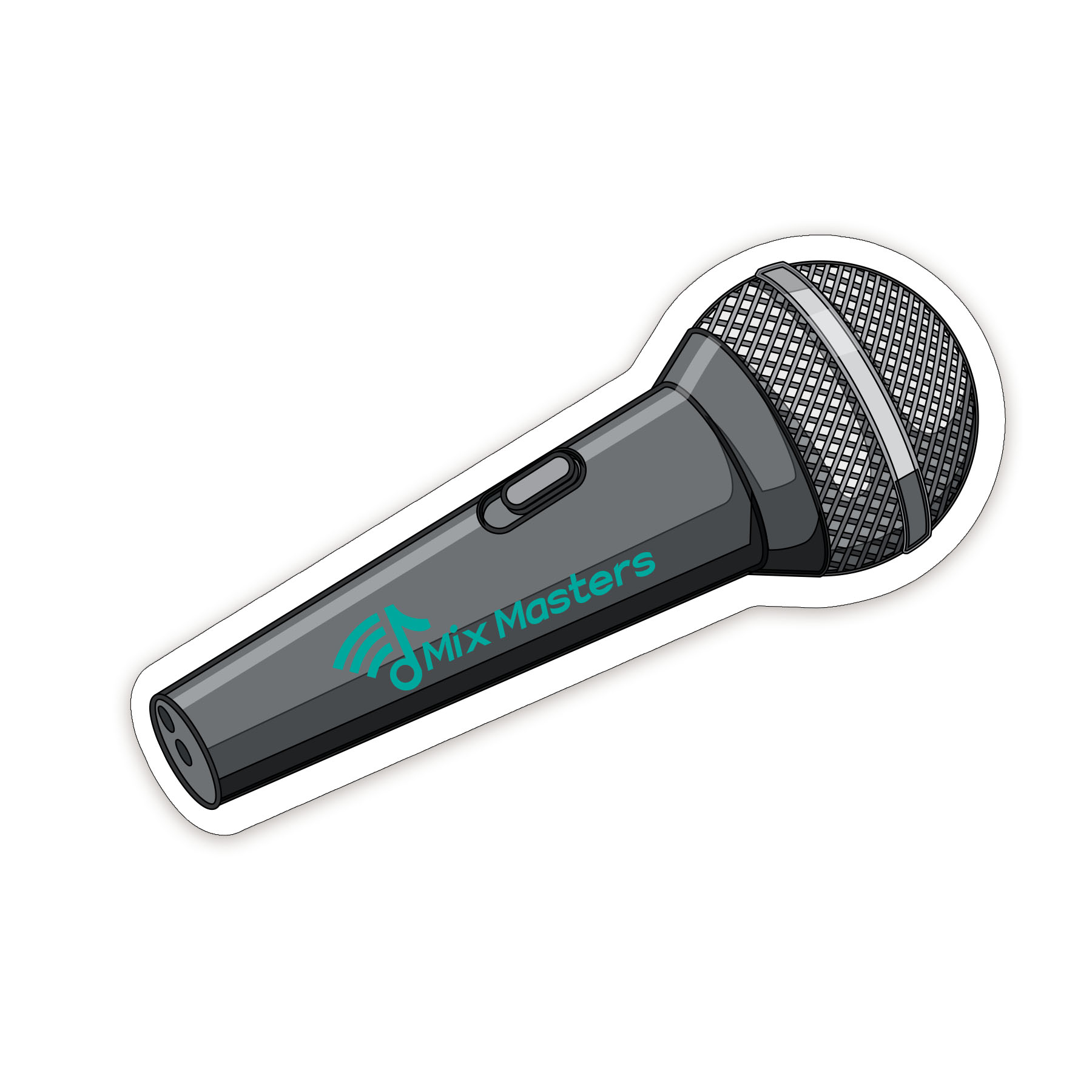 MICROPHONE1-35 - Microphone Shaped NoteKeeper&#0153 Magnet 35 Mil