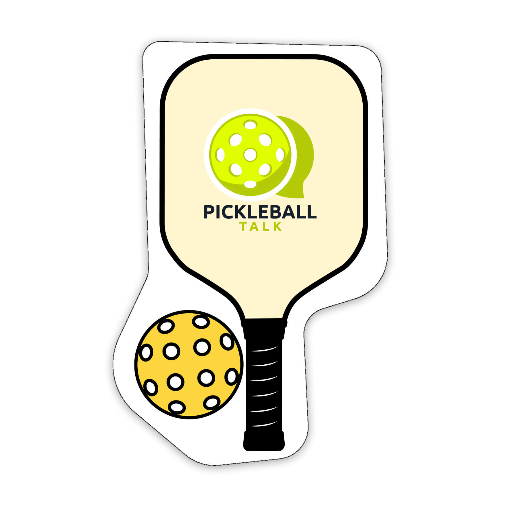 PICKLEBALL1-20 - Pickleball Shaped NoteKeeper&#0153 Magnet 20 Mil