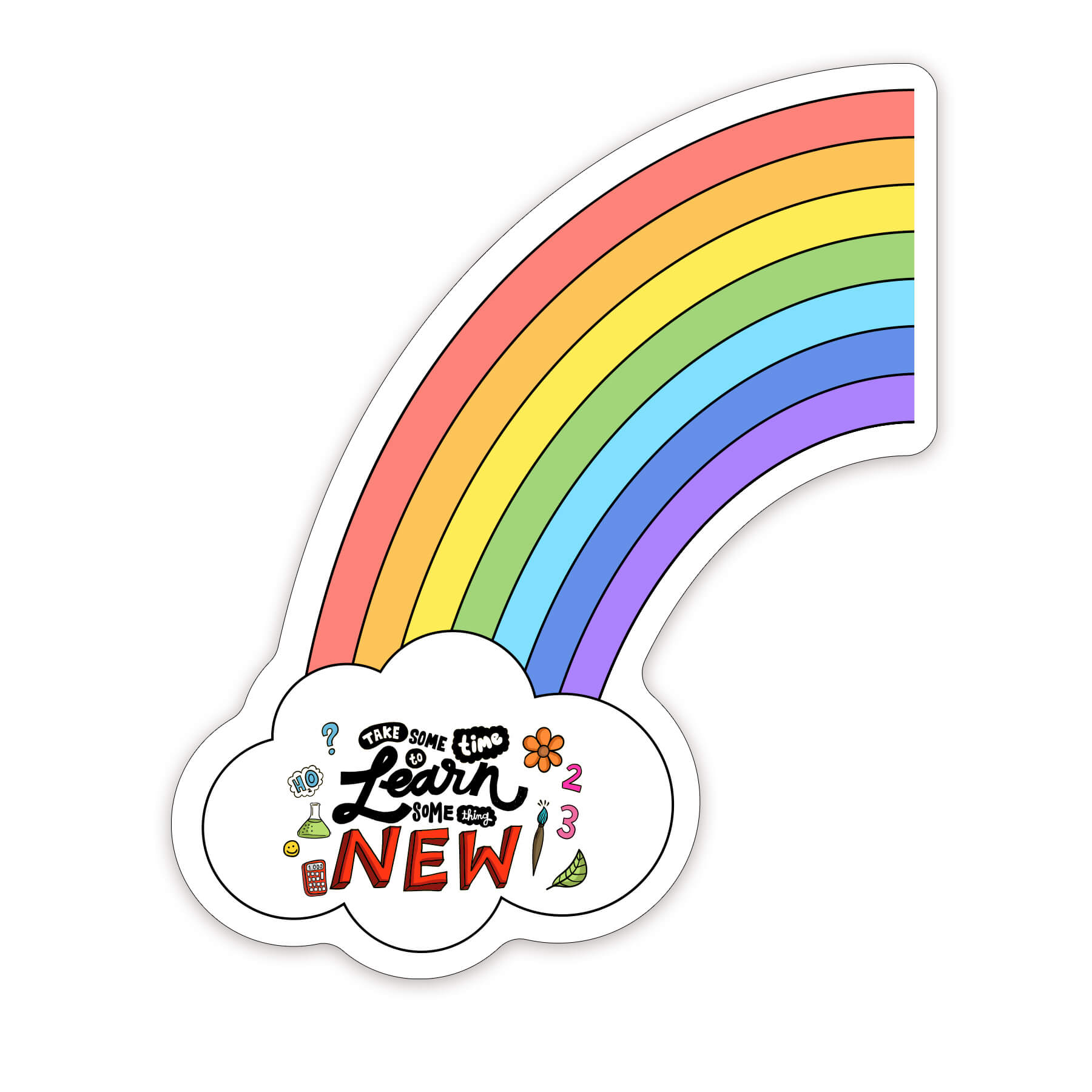 RAINBOW2-20 - Rainbow Shaped NoteKeeper&#0153 Magnet 20 Mil