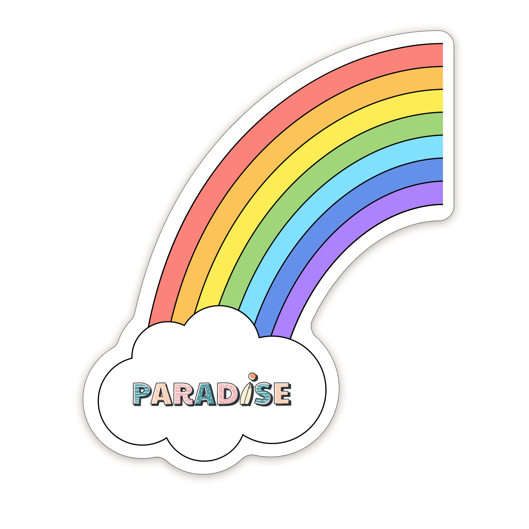 RAINBOW2-35 - Rainbow Shaped NoteKeeper&#0153 Magnet 35 Mil