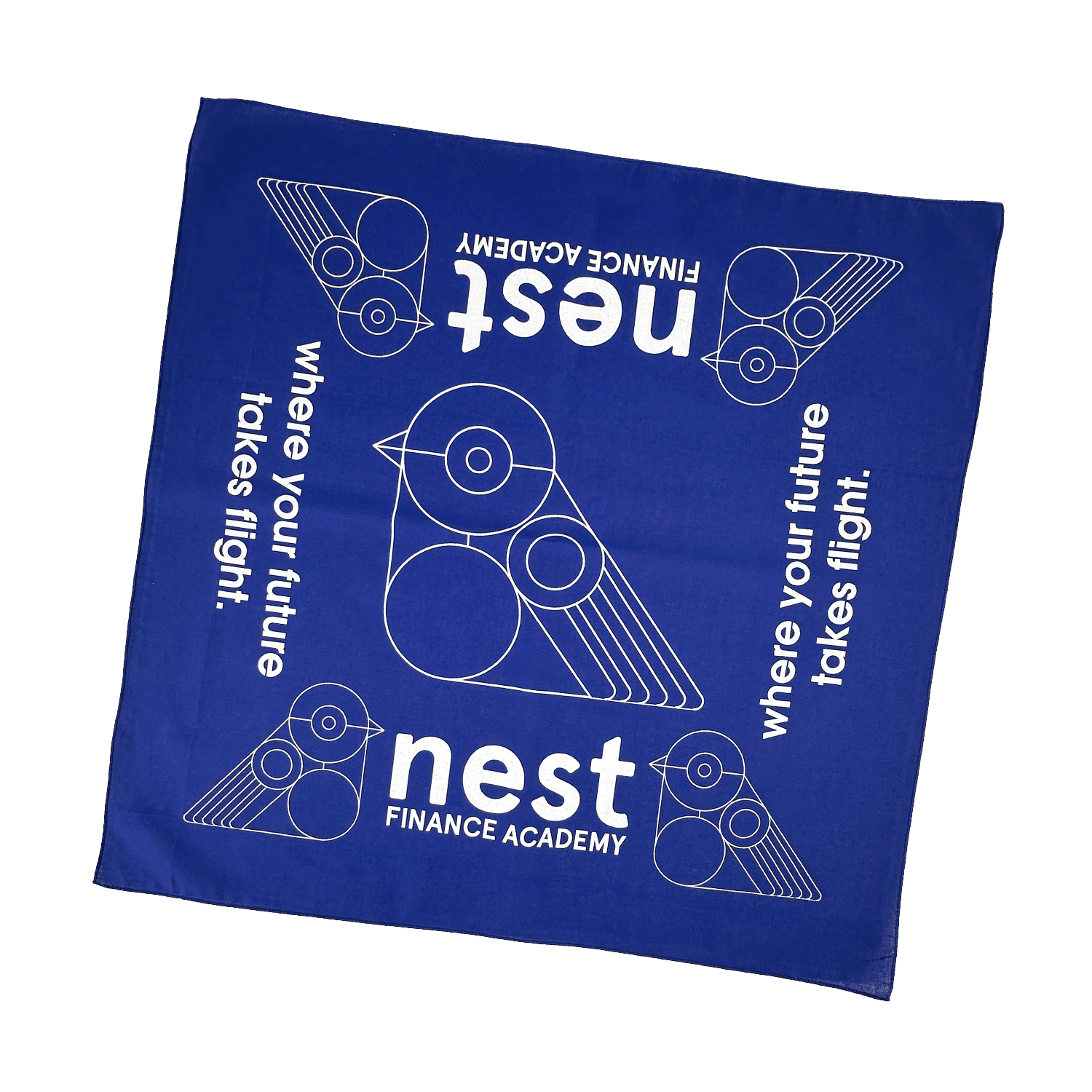 Solid Colored Bandana with Screen Print
