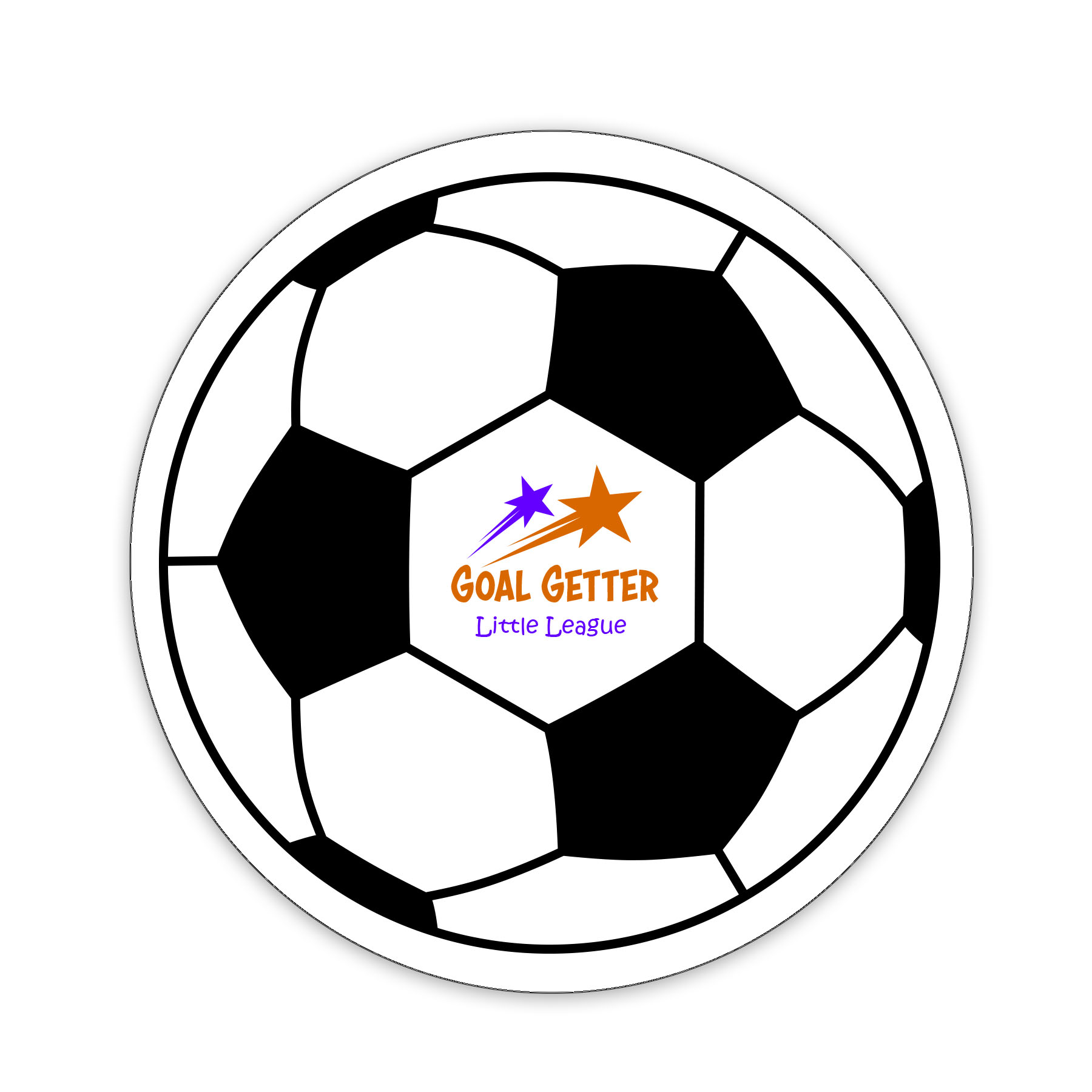 SOCCERBALL4-35 - Soccer Ball Shaped NoteKeeper&#0153 Magnet 35 Mil