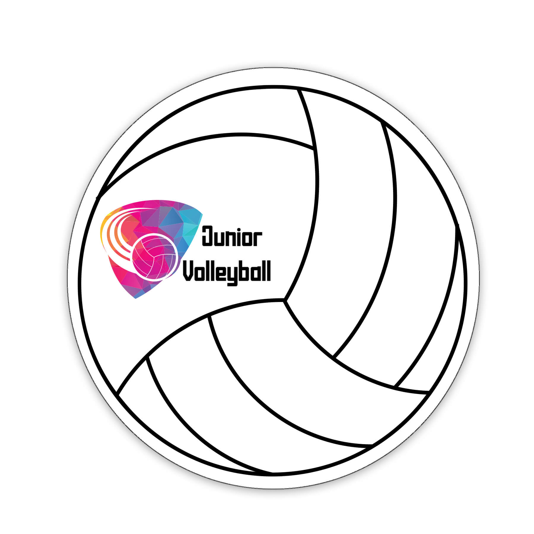 VOLLEYBALL2-20 - Volleyball Shaped NoteKeeper&#0153 Magnet 20 Mil