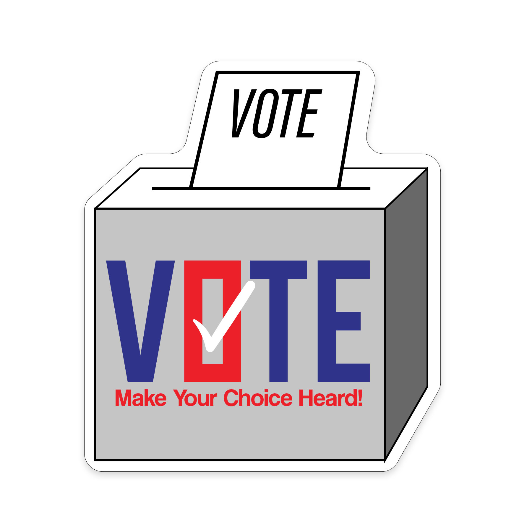 VOTE1-20 - Vote Shaped NoteKeeper&#0153 Magnet 20 Mil